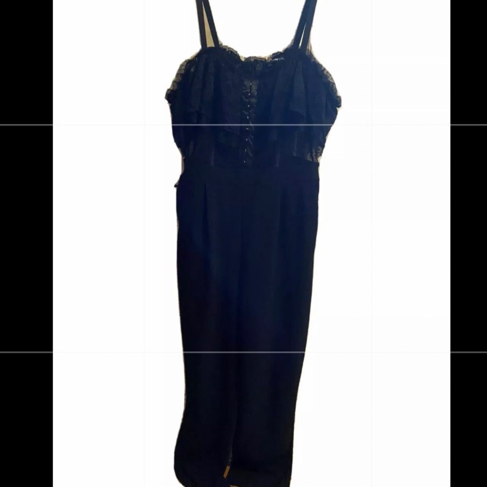 Express Lace Corset Top Crop Leg Jumpsuit. Only worn once!